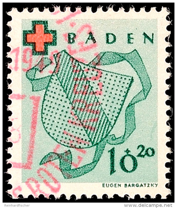 10 Pfg Deutsches Rotes Kreuz, Tadellos Gestempelt Mit Rotem Sonderstempel, Gepr. H.-D. Schlegel BPP, Mi. 100.-,... - Otros & Sin Clasificación