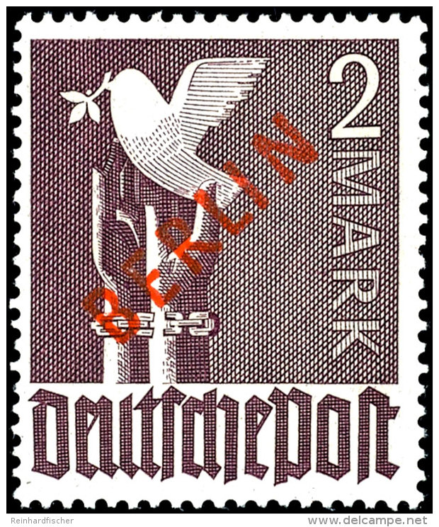 2 Mark Rotaufdruck Tadellos Postfrisch, Gepr. Schlegel BPP, Mi. 300,--, Katalog: 34 **2 Mark Red Overprint In... - Otros & Sin Clasificación