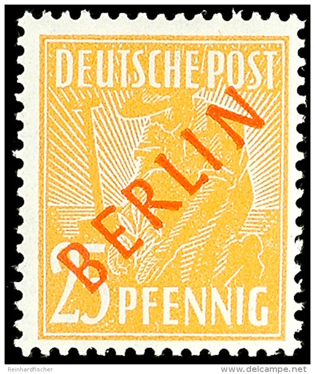 25 Pfg Rotaufdruck Mit PF II Tadellos Ungebraucht, Gepr. Schlegel; Mi. F&uuml;r ** 400.-, Katalog: 27II *25 Pfg... - Otros & Sin Clasificación