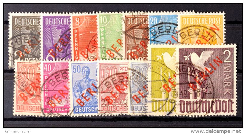 Rotaufdruck, Tadellos, Gestempelt, Gepr. Schlegel, Mi 900.-, Katalog: 21/34 ORed Overprint, In Perfect... - Otros & Sin Clasificación