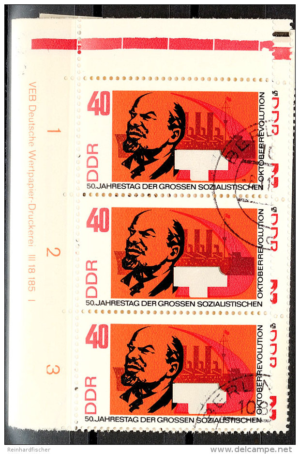 Oktoberrevolution Mit DV, Gestempelt, Katalog: 1312/16DV OOctober Revolution With Printers Mark, Used,... - Otros & Sin Clasificación