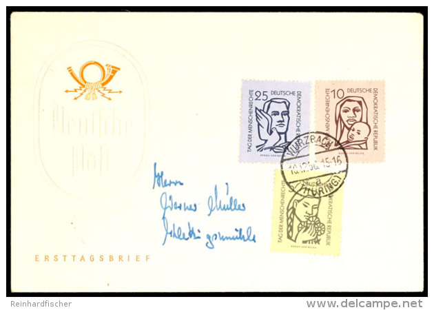 Tag Der Menschenrechte Komplett Auf FDC Mit Ersttagsstempel Von WURZBACH 10.12.56, Tadellos, Katalog: 548/50 FDC... - Otros & Sin Clasificación