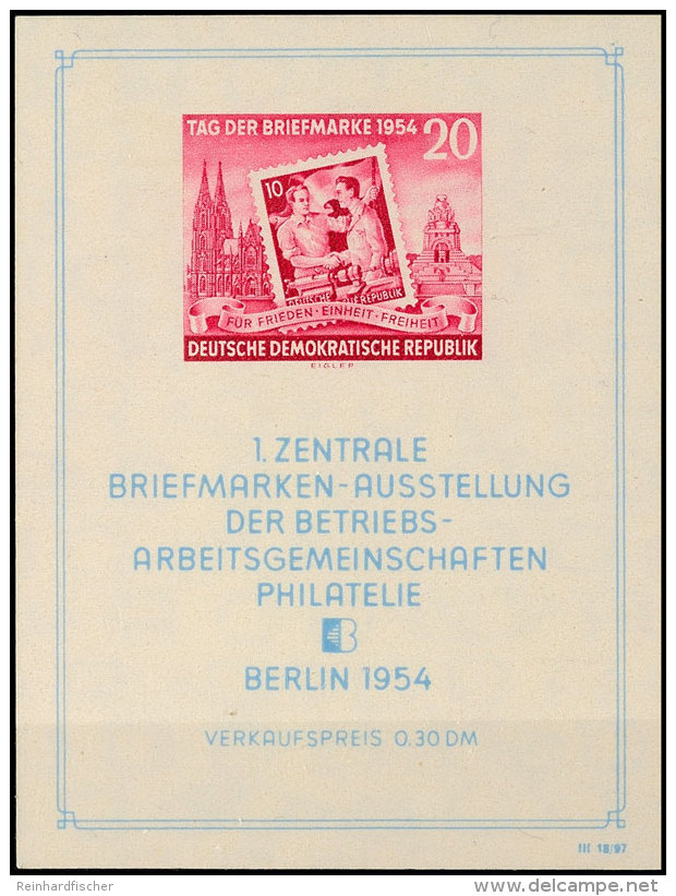 Blockausgabe "Briefmarkenausstellung" Mit Plattenfehler III (Punkt &uuml;ber Rechtem Oberen... - Otros & Sin Clasificación