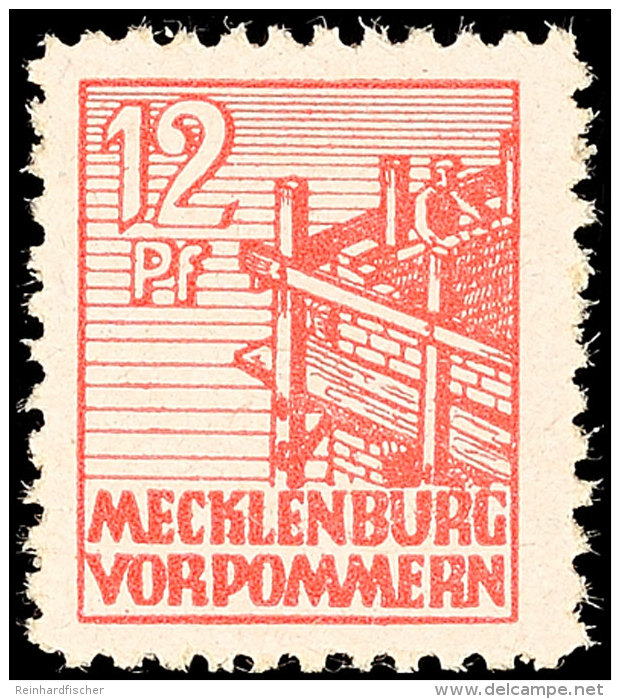 12 Pfg Abschied Lebhaftbraunrot, Tadellos Postfrisch, Gepr. Kramp BPP, Mi. 200,-, Katalog: 36xc **12 Pfg... - Otros & Sin Clasificación