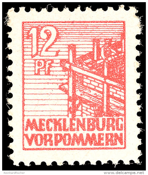 12 Pf. Braunrot, Postfrisch, Gepr. Kramp BPP, Mi 200,-, Katalog: 36Xc **12 Pf. Brown Red, Mint Never Hinged,... - Otros & Sin Clasificación