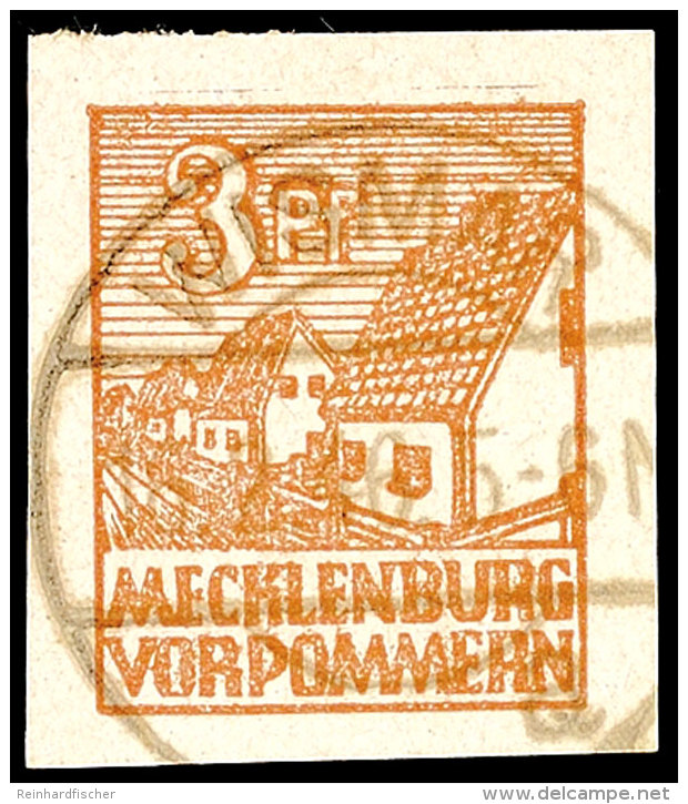 3 Bis 12 Pf Auf X-Papier Tadellos Gestempelt (meist Wismar), Gepr. Kramp BPP Bzw. Thom BPP, Mi. 400,--, Katalog:... - Otros & Sin Clasificación