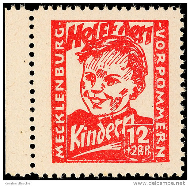 12 + 28 Pfg Kinderhilfe Dunkelrosa Tadellos Postfrisch, Gepr. Kramp BPP, Mi. 80.-, Katalog: 28b **12 28 Pfg... - Otros & Sin Clasificación