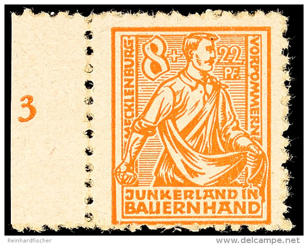 8 Pfg Probedruck In Orange Vom Li. Seitenrand, Tadellos Ungebraucht, Katalog: 24PI *8 Pfg Proof In Orange From... - Otros & Sin Clasificación