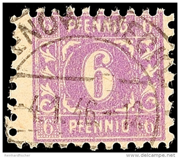 6 Pfg. Dunkelrotviolett, Tadellos Gestempelt, Gepr. Kramp BPP, Mi. 120,-, Katalog: 9d O6 Pfg. Dark Red Violet,... - Otros & Sin Clasificación