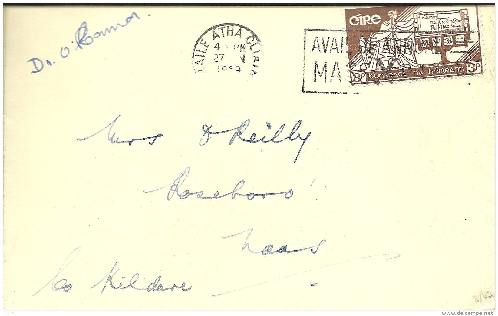 Lettre Irlande 1959   (2) - Cartas & Documentos