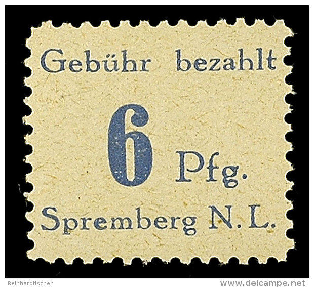 6 Pfg In Der Fehlfarbe "lebhaftblau", Ungebrauchtes Kabinettst&uuml;ck, Mi. 200.- F&uuml;r **, Katalog: 4F *6... - Spremberg