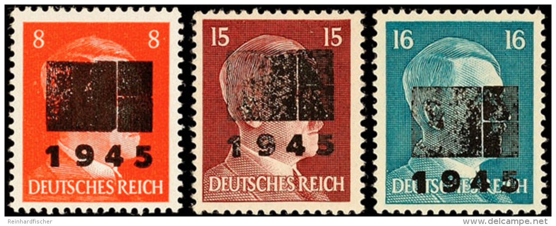 8 Pf. , 15 Pf. Und 16 Pf. Je In  Aufdrucktype IIb, Tadellos Postfrisch, Teils Sign. Opitz, Katalog: 6,9/10IIb... - Otros & Sin Clasificación