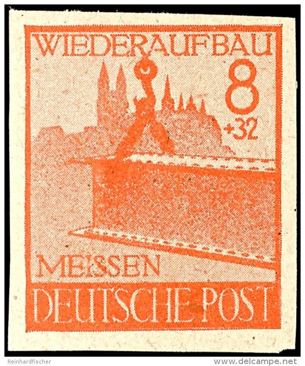 8+32 Pf. Ungez&auml;hnt, Tadellos, Gepr. Dr. Penning BPP, Mi. 250,--, Katalog: 37B **8 32 Pf. Unperforated, In... - Meissen