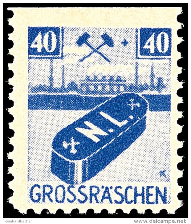 40+40 Pf. Solidarit&auml;t, Oben Ungez&auml;hnt, Tadellos Postfrisch, Gepr. Busch BPP, Michel Nicht Bekannt!,... - Grossraeschen