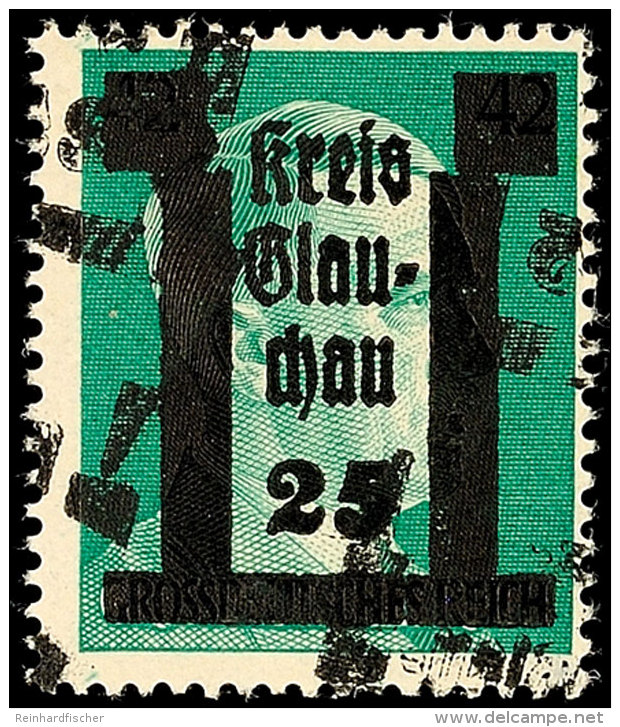 25 A. 42 Pf. Gr&uuml;n, Doppelter Aufdruck, Postfrisch, Sign. Rijxman, Katalog: 12DD **25 On 42 Pf. Green,... - Glauchau