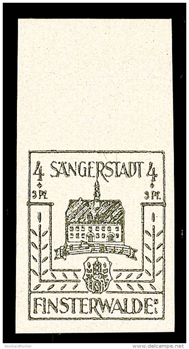 4 Pfg Freimarke Auf Gestrichenem Papier, Ungebrauchtes Kabinettst&uuml;ck Mit Oberrand Ohne Gummi, Mi. 110.-,... - Finsterwalde