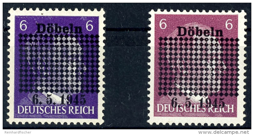 6 Pfg Aufdruckmarke In Beiden Farben Tadellos Postfrisch, Mi. 80,-, Katalog: 1a+b **6 Pfg Overprint Stamp In... - Doebeln