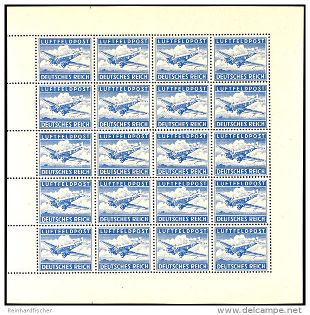 Kriegs-Propagandaf&auml;lschung Der Feldpostmarke Mi.-Nr. 1 (JU 52) Im Kompletten Bogen &agrave; 20 St&uuml;ck... - Otros & Sin Clasificación