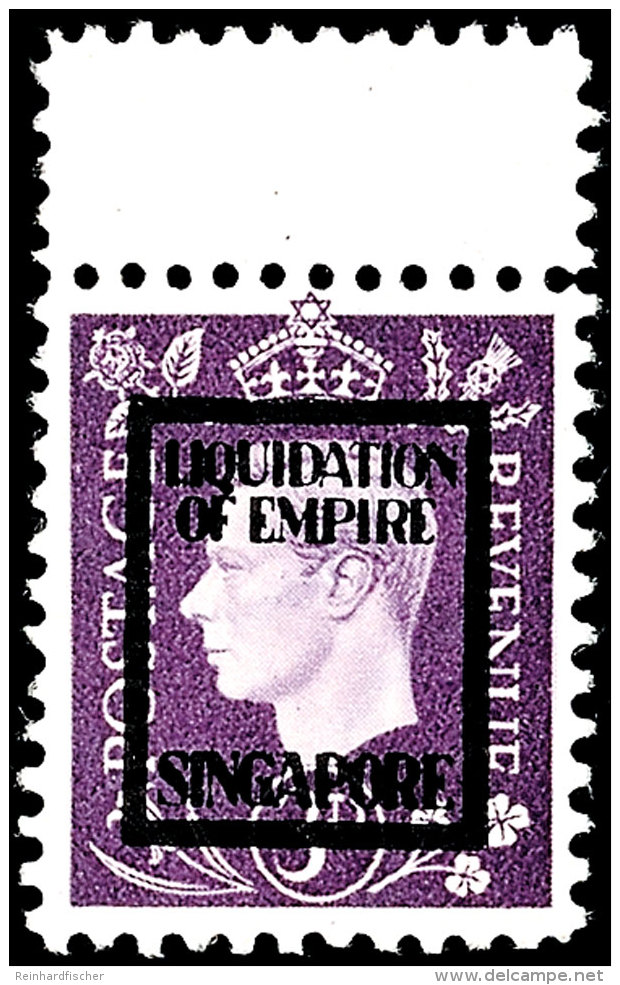 3 D Liquidation Of Empire, Singapore, Tadellos Ungebraucht Ohne Gummi, Wie Verausgabt, Fotokurzbefund Pieles BPP:... - Otros & Sin Clasificación