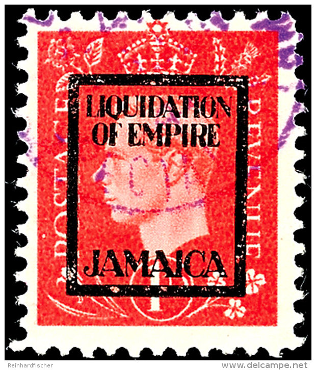 1 D Liquidation Of Empire, Jamaica, Tadellos Gestempelt, Fotokurzbefund Pieles BPP: "einwandfrei", Mi. 120.-... - Otros & Sin Clasificación