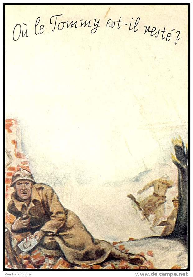 Propagandakarte Des Deutschen Oberkommando Der Wehrmacht F&uuml;r Frankreich, Serie II, Nr. IIb, So Genannte "Halt... - Otros & Sin Clasificación