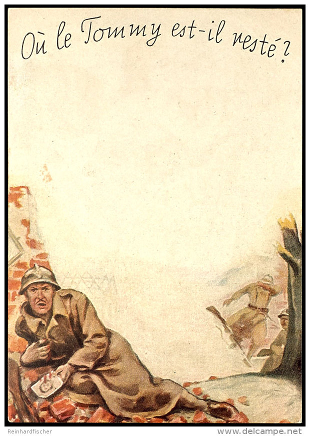 Propagandakarte Des Deutschen Oberkommando Der Wehrmacht F&uuml;r Frankreich, Serie II, Nr. IId, So Genannte "Halt... - Otros & Sin Clasificación