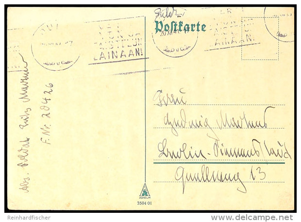 1941, Feldpostkarte Eines Dt. Soldaten Mit Komplettem Absendervermerk &uuml;ber Die Finn. Post Nach Berlin, Feiner... - Otros & Sin Clasificación