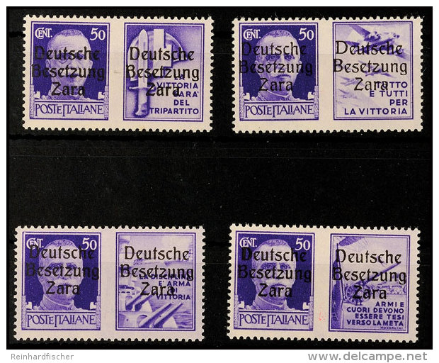 50 C Violett Mit Allen Vier Nebenfeldern Komplett Tadellos Ungebraucht, Gepr. Ludin, Mi. 260.- F&uuml;r **,... - Ocu. Alemana: Zara