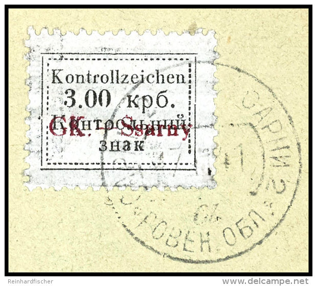 3.00 Krb Schwarz Auf Hellgrau In Type I Tadellos Auf Briefst&uuml;ck, Gepr. Pickenpack BPP, Mi. 450,--, Katalog:... - Otros & Sin Clasificación