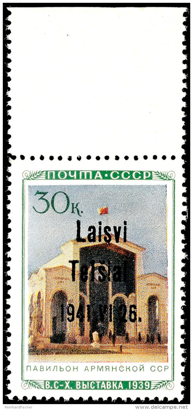 30 Kop. "Pavillon Armenische SSR" Als Oberrandst&uuml;ck Mit Schwarzem, Dreizeiligem &Uuml;berdruck Der Zweiten... - Otros & Sin Clasificación