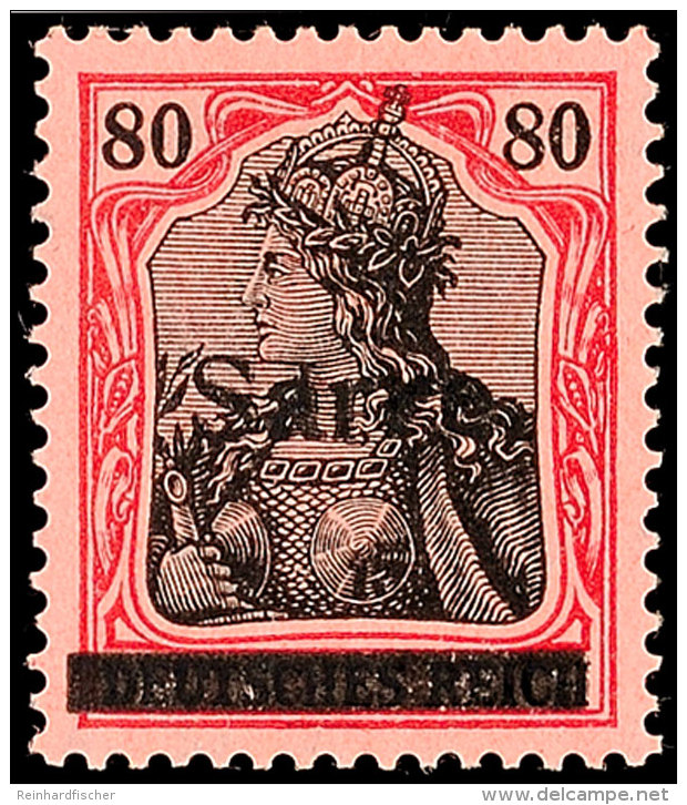 80 Pf. Germania Sarre Tadellos Ungebraucht, Gepr. Dub (K&auml;ferzeichen), Mi. 250.-, Katalog: 16III *80 Pf.... - Otros & Sin Clasificación