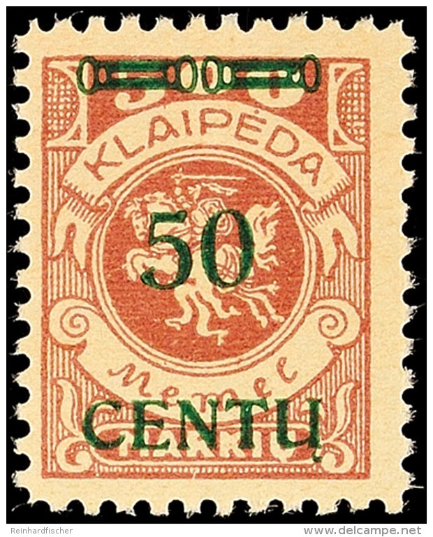 50 C Auf 500 Mark In Type BI Tadellos Postfrisch, Mi. 250.-, Katalog: 173BI **50 C On 500 Mark In Type BI In... - Memel (Klaipeda) 1923