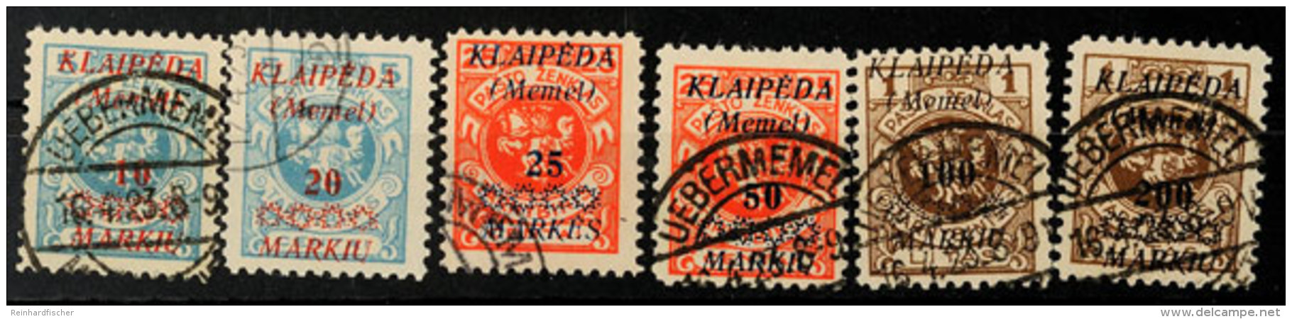 10 M Auf 5 C Bis 200 M Auf 1 L Komplett Tadellos Gestempelt, Mi. 100.-, Katalog: 135/40 O10 M On 5 C Till 200 M... - Memel (Klaipeda) 1923