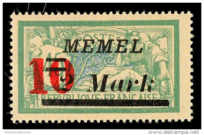 10 Auf 2 M Auf 45 C Mit Abstandstype II Tadellos Postfrisch, Mi. 65.-, Katalog: 121II **10 On 2 M On 45 C With... - Memel (Klaipeda) 1923