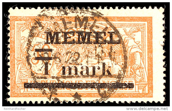 1 M Auf 50 C Abstand Zwischen 1 Und Mark Weit, Tadellos Gestempelt, Mi. 280.-, Katalog: 26yI O1 M On 50 C Gap... - Memel (Klaipeda) 1923