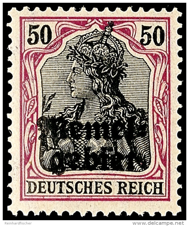 50 Pf. Auf Y-Papier Tadellos Postfrisch Doppelt Gepr. Dr. Petersen BPP, Mi. 500.-, Katalog: 7y **50 Pf. On... - Memel (Klaipeda) 1923