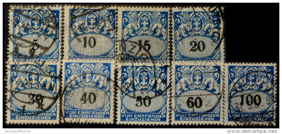 5 Pf - 3 G Komplett Tadellos Gestempelt, Mi. 110.-, Katalog: 30/39 O5 Pf - 3 G Complete Neat Cancelled, Michel... - Otros & Sin Clasificación