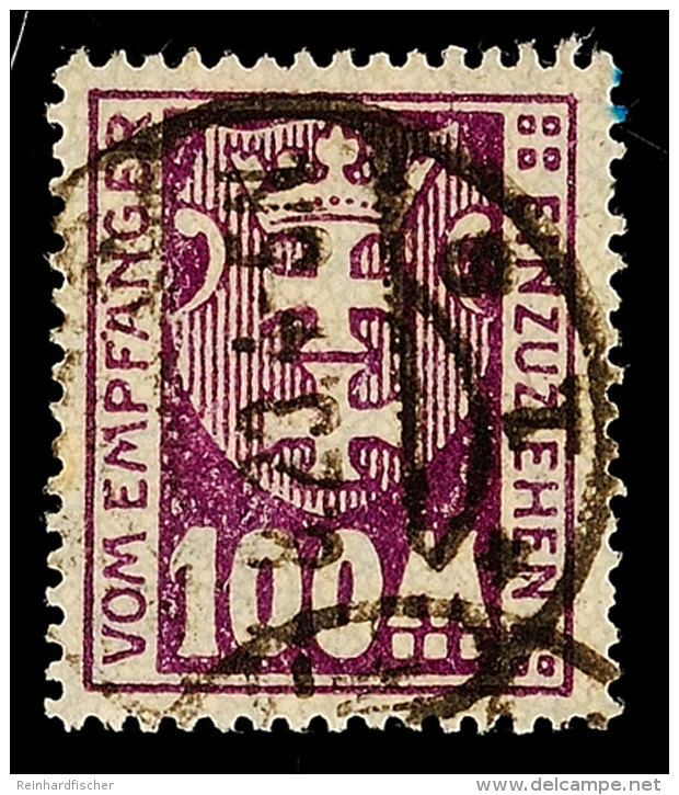 100 M. Tadellos Gestempelt, Gepr. Infla, Mi. 30.-, Katalog: 24X Oo100 M. Neat Cancelled, Expertized Infla,... - Otros & Sin Clasificación