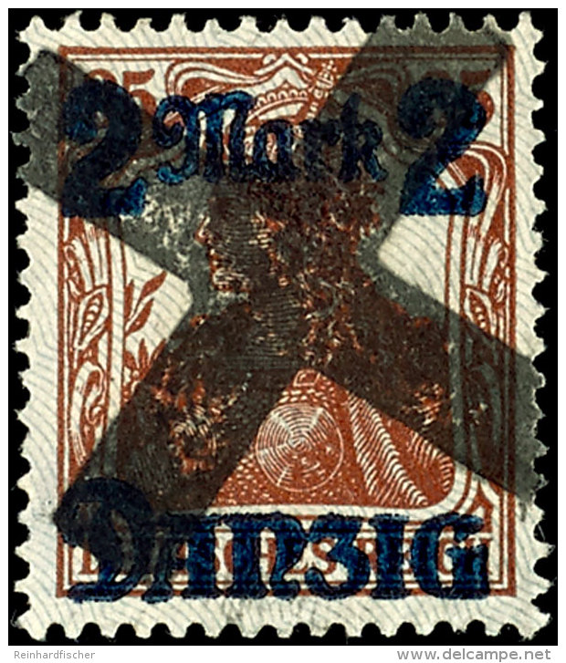 1920, 2 M. Mit Echtem Sicherungsstempel, Fotoattest Dr. Oechsner BPP:"...einwandfrei", Mi. 900,--... - Otros & Sin Clasificación