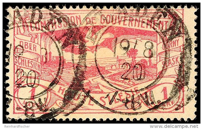 "BLADEN 19/8 20", Preu&szlig;ischer Zweikreisstempel, Zwei Abschl&auml;ge Auf 1 Mk H&uuml;ttenwerke, Katalog: 26... - Otros & Sin Clasificación