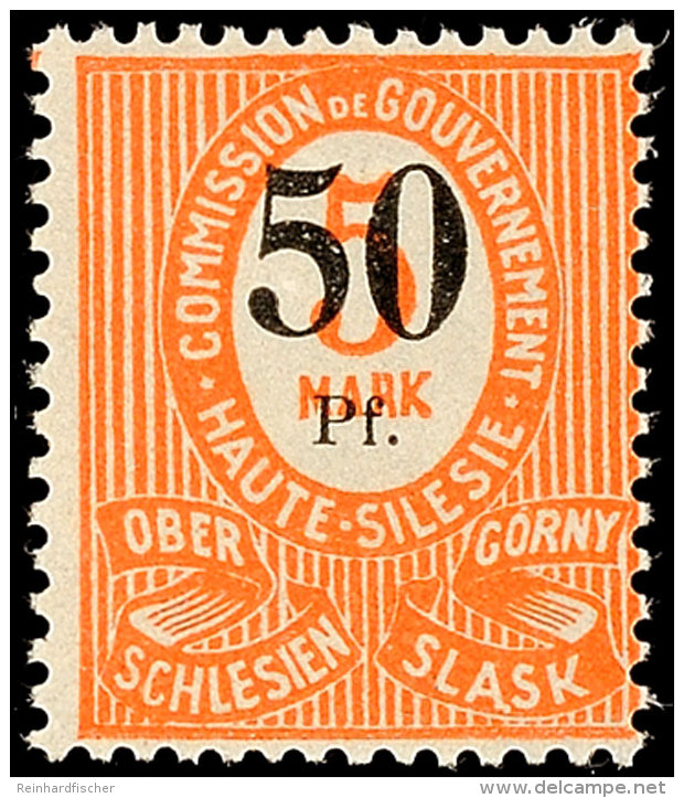 50 Pfg. A. 5 M. Orange, Type IIa, Postfrisch, Gepr. Gruber BPP, Katalog: 12aIIa **50 Pfg. On 5 M. Orange, Type... - Otros & Sin Clasificación