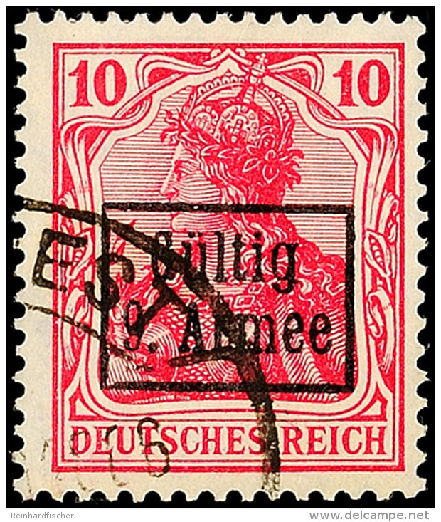 10 Pfg Germania, A-Farbe, Tadellos Gestempelt, Gepr. Dr. Hochst&auml;dter BPP, Mi. 100.-, Katalog: 1a O10 Pfg... - Otros & Sin Clasificación