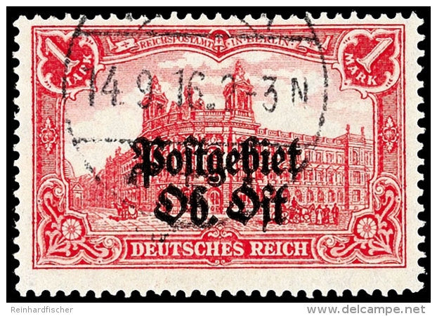 1 Mark Deutsches Reich, A-Z&auml;hnung, Tadellos Gestempelt, Gepr. Hey BPP, Mi. 230.- Kursiv, Katalog: 12A O1... - Otros & Sin Clasificación