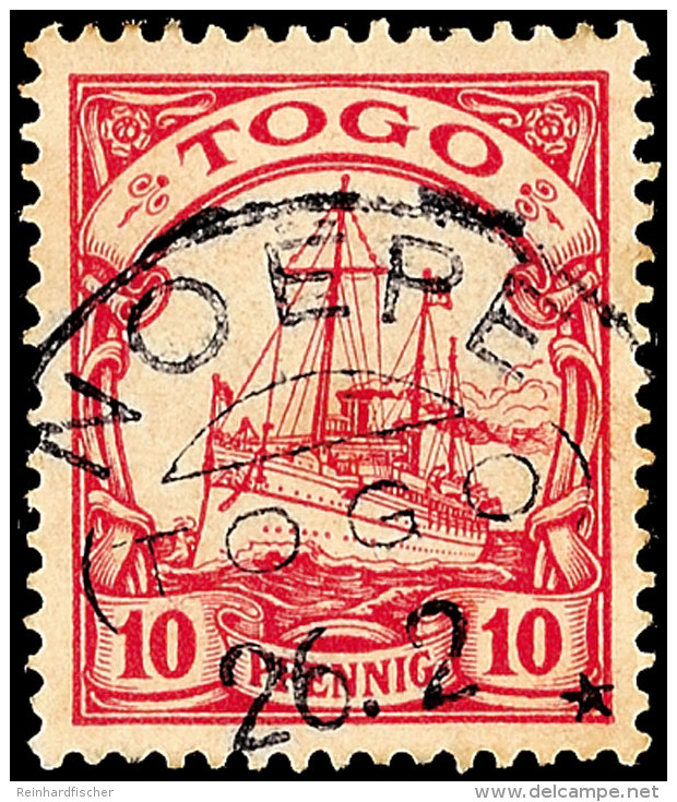 NOEPE, Kpl. Stempel Vom 26.2. Auf 10 Pfg, Katalog: 9 ONOEPE, Complete Postmark From 26. 2. On 10 Pfg,... - Togo