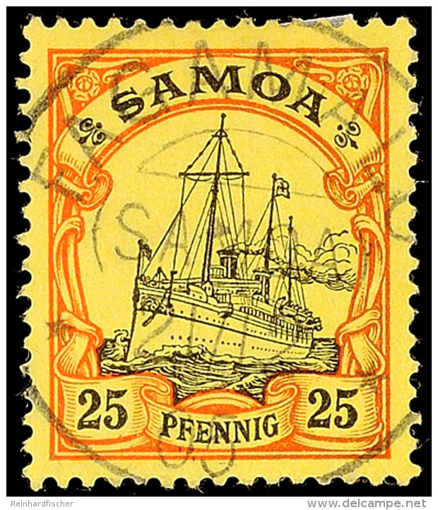 FAGAMALO 21/12 05, Klar Und Zentrisch Auf 25 Pf. Schiffszeichnung, Katalog: 11 OFAGAMALO 21 / 12 05, S.O.T.N On... - Samoa