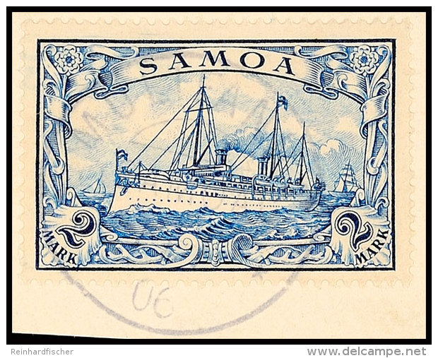 2 Mark Kaiseryacht Ohne Wz., Mit Zartem Stempel Von "MULIFANUA" Auf Tadellosem Briefst&uuml;ck, Gepr. Pauligk, Mi.... - Samoa