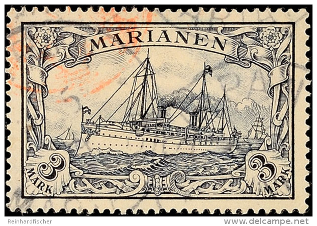 3 Mark Kaiseryacht O Winz. Erh. Gepr. Bothe BPP, Mi. 160,-, Katalog: 18 O3 Mark Imperial Yacht O... - Islas Maríanas