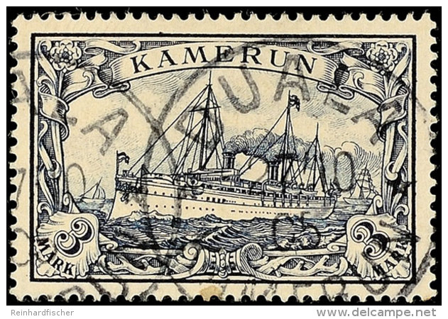 3 Mark Kaiseryacht Tadellos Gestempelt, Gepr. J&auml;schke-L. BPP, Mi. 140,-, Katalog: 18 O3 Mark Imperial... - Camerún