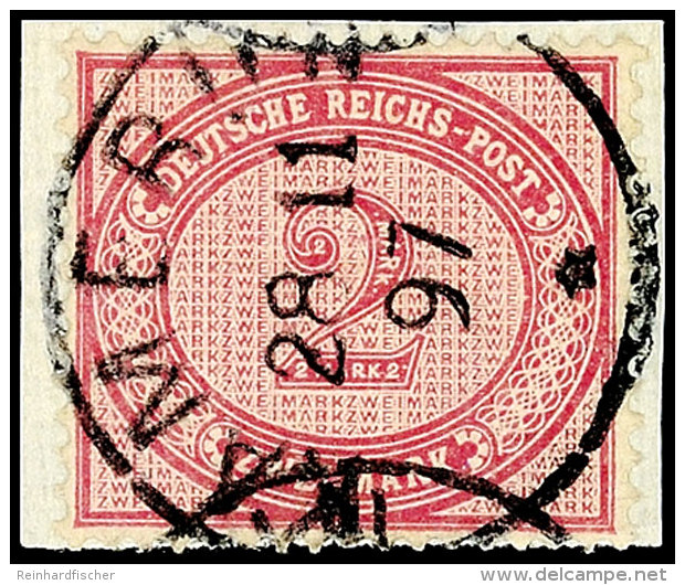 2 Mark Ziffer Tadellos Auf Leinenbriefst&uuml;ck Mit Zentrischem Stempel "KAMERUN 28/11 97", Mi. 200.-, Katalog:... - Camerún