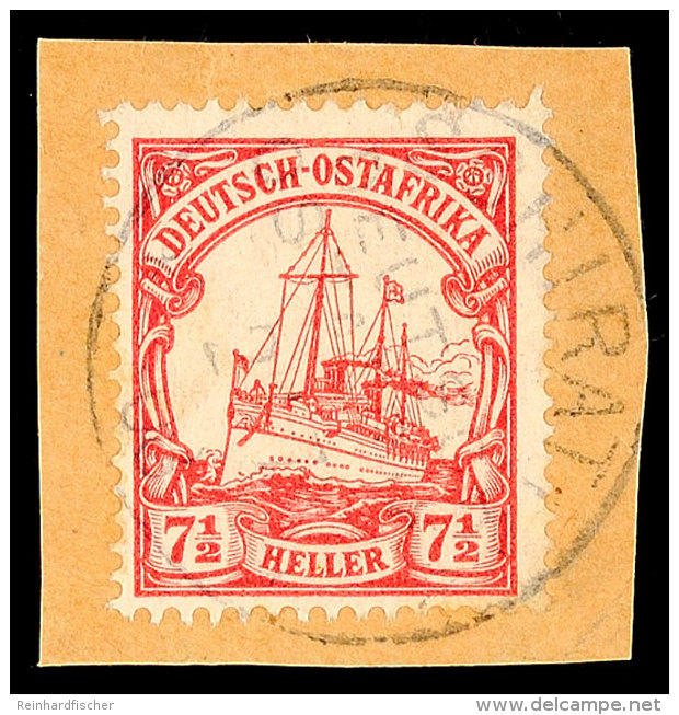 SCHIRATI 2/7 08, Klar Und Zentrisch Auf Briefst&uuml;ck 7&frac12; H. Kaiseryacht, Katalog: 32 BSSCHIRATI 2 / 7... - África Oriental Alemana